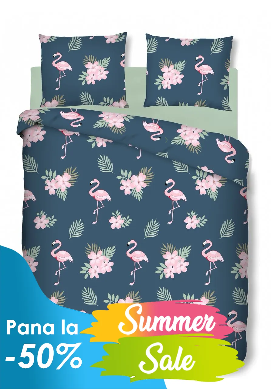l-lenjerie-de-pat-dubla-flamingo-bedora-4-piese-200x220-bumbac-ranforce-multicolor-1.webp
